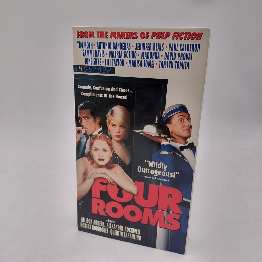Four Rooms 1995 Tim Roth Antonio Banderas Madonna VHS 90s Comedy